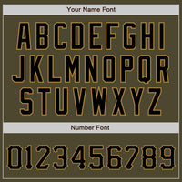 Custom Olive Black-Old Gold Authentic Salute To Service Baseball Jersey