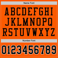Custom Orange Black-White Mesh Authentic Throwback Football Jersey