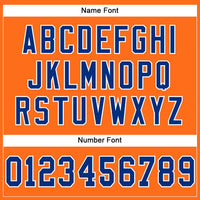 Custom Orange Royal-White Mesh Authentic Football Jersey