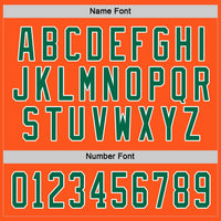 Custom Orange Kelly Green-White Hockey Jersey