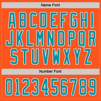 Custom Orange Teal-White Hockey Jersey
