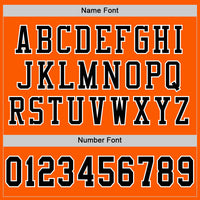 Custom Orange Black-White Mesh Authentic Football Jersey