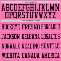 Custom Pink Pink-Black Mesh Authentic Football Jersey
