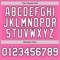Custom Pink White Pinstripe White-Black Authentic Baseball Jersey