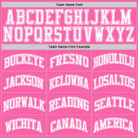 Custom Pink White Authentic Throwback Basketball Jersey