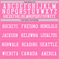 Custom Pink White Mesh Authentic Football Jersey