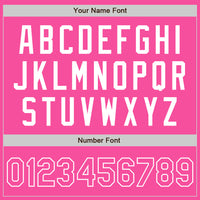 Custom Pink Pink-White Authentic Baseball Jersey