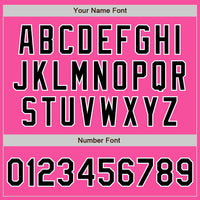Custom Pink Black-White Authentic Baseball Jersey