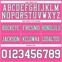 Custom Pink White-Kelly Green Authentic Football Jersey