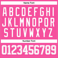 Custom Pink White Hockey Lace Neck Jersey