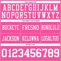 Custom Pink White Authentic Football Jersey