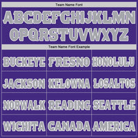 Custom Purple White-Gray Mesh Authentic Football Jersey