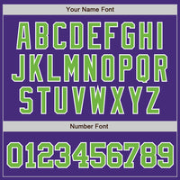 Custom Purple Neon Green-White Authentic Baseball Jersey