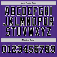 Custom Basketball Jersey - Purple Black-White Authentic Throwback