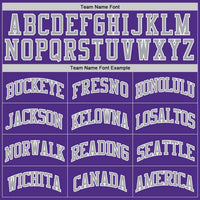 Custom Purple Gray-White Authentic Throwback Basketball Jersey