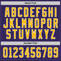 Custom Purple Gold-White Hockey Jersey