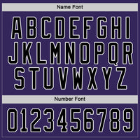 Custom Purple Black-White Hockey Jersey