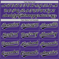 Custom Purple Black-White Authentic Baseball Jersey