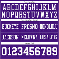 Custom Purple White Authentic Football Jersey