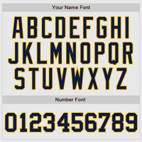 Custom Baseball Jersey - White Navy Pinstripe Navy-Gold Authentic Raglan Sleeves