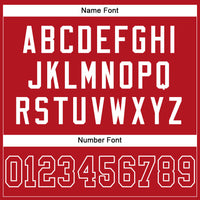 Custom Red Red-White Mesh Authentic Football Jersey