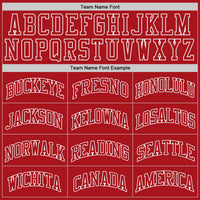 Custom Red Red-White Authentic Throwback Basketball Jersey