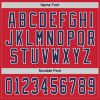 Custom Red Navy-White Hockey Jersey
