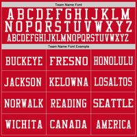 Custom Red White Mesh Authentic Football Jersey
