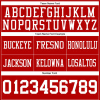 Custom Red White Authentic Football Jersey