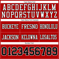 Custom Red Black-White Authentic Football Jersey