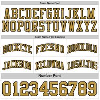 Custom Basketball Jersey - Reversible Black Old Gold-White Double Side Sublimation Set