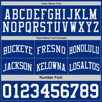 Custom Royal White Reversible Double Side Sublimation Basketball Set Jersey