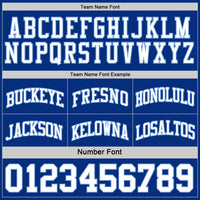 Custom Royal White-Light Blue Reversible Double Side Sublimation Basketball Set Jersey