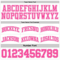 Custom Pink White Reversible Double Side Sublimation Basketball Set Jersey