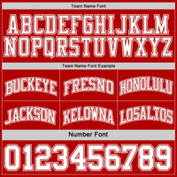 Custom Red White Reversible Double Side Sublimation Basketball Set Jersey