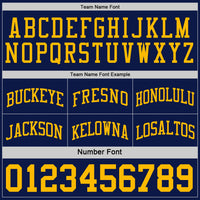 Custom Reversible Navy Gold Double Side Sublimation Basketball Set Jersey