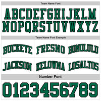 Custom Reversible Black White-Kelly Green Double Side Sublimation Basketball Set Jersey