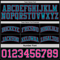 Custom Reversible Black Pink-Teal Double Side Sublimation Basketball Set Jersey
