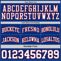 Custom Reversible Royal White-Red Double Side Sublimation Basketball Set Jersey