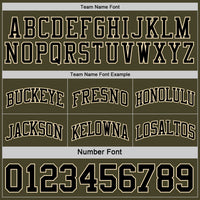Custom Reversible Olive Black-Cream Double Side Salute To Service Sublimation Basketball Set Jersey
