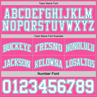 Custom Reversible Teal Pink-White Double Side Sublimation Basketball Set Jersey