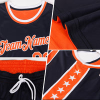 Custom Reversible Royal White Double Side Star Sublimation Basketball Set Jersey