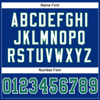 Custom Royal Kelly Green-White Mesh Authentic Football Jersey