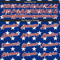 Custom Royal Red-White 3D Pattern Design American Flag Authentic Basketball Jersey