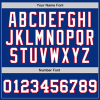 Custom Royal White-Red Authentic Throwback Basketball Jersey