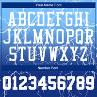 Custom Royal White-Light Blue Round Neck Sublimation Basketball Uniform Jersey
