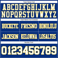 Custom Royal White-Yellow Authentic Football Jersey