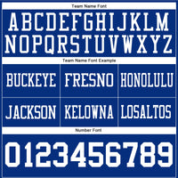 Custom Royal White Authentic Football Jersey