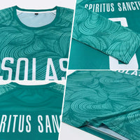 Custom Aqua White Sublimation Soccer Uniform Jersey