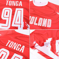 Custom Soccer Jersey - Red White Sublimation Uniform